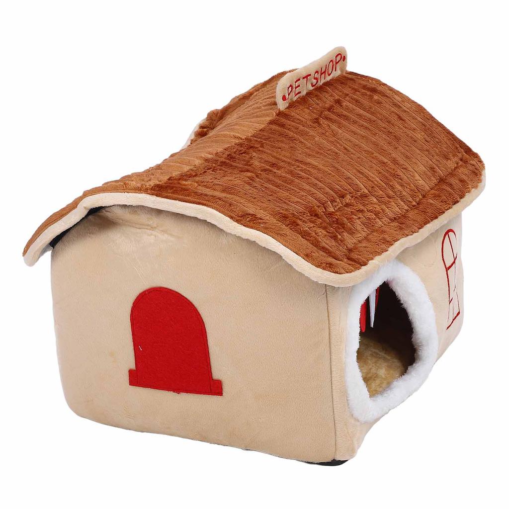 Hundehütte für den Innenbereich Abnehmbar Waschbar Weich Erhöhter Komfort Winter Warm Katzenhaus für Klein Mittel
