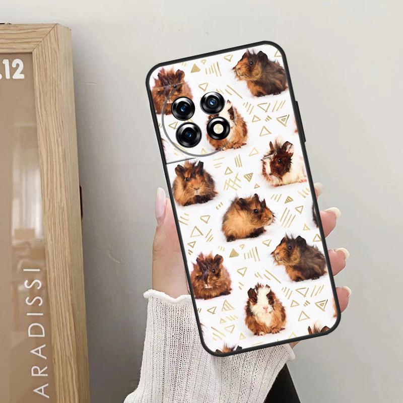 Cute Cartoon Guinea Pig Case For OnePlus Nord CE 5 2 3 4 Lite N20 N30 OnePlus 15 13 12 10 R 13T 10T 11 9 10 Pro Cover