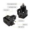 Adjustable Fuel Pressure Regulator Kit Oil 0-100psi Gauge -6AN Black