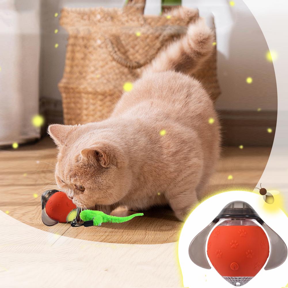 Interactive Cat Toys Ball with 3 Modes Cat Enrichment Toys Rechargeable Pet Smart Chase Ball for Bored Indoor Cats