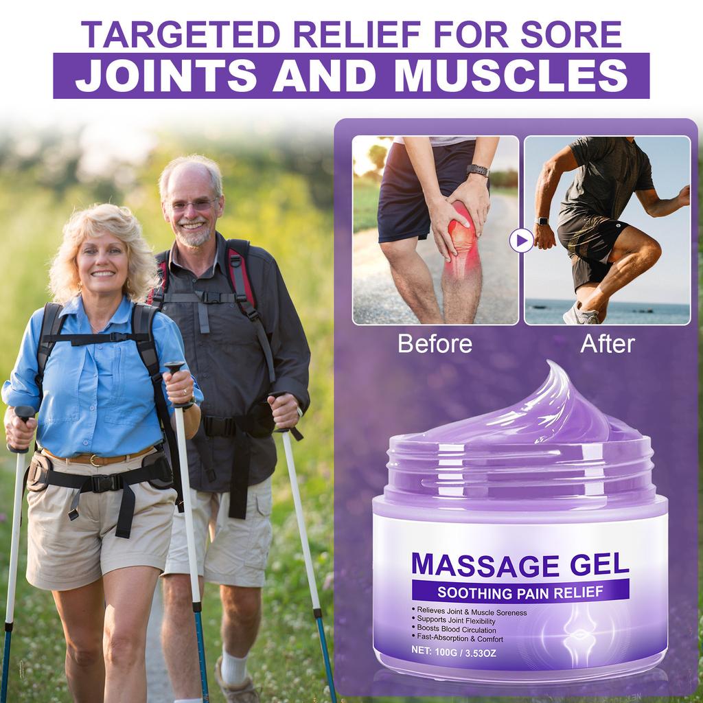 Soothing Body ReliefShoulder, Neck And Knee JointsRedness, Swelling And DiscomfortPain ReliefMassage Gel