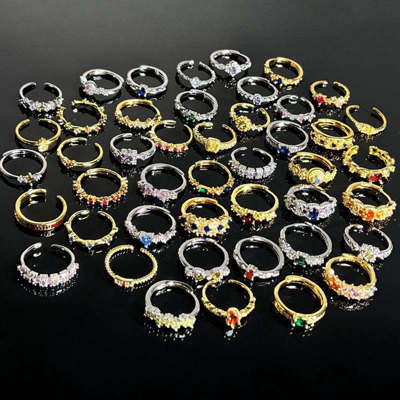 Caibao Series Open Ring Women'S Simple Fashion Niche Design Sweet Cool Light Luxury High-End Accessories