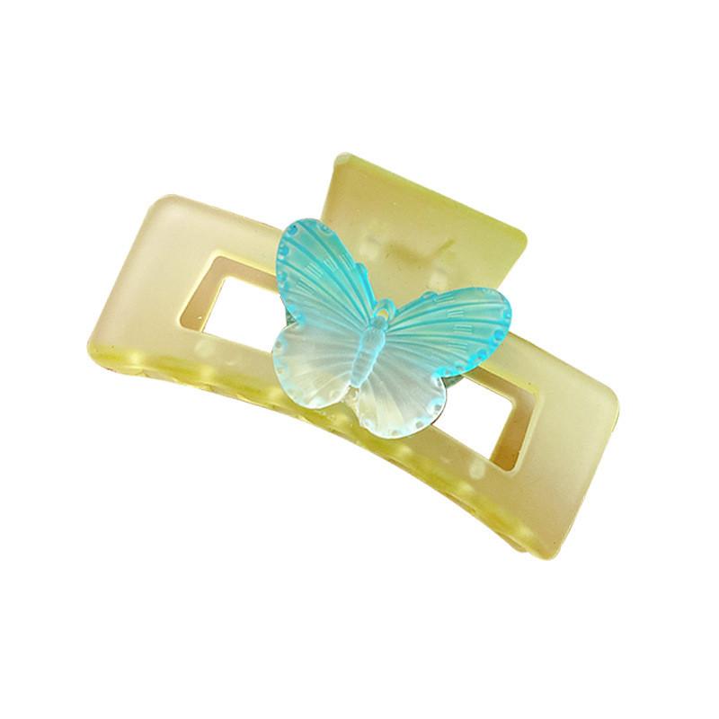 Elegant Green Butterfly Hair Claw Clip For Spring Stylish Fresh Women Accessories