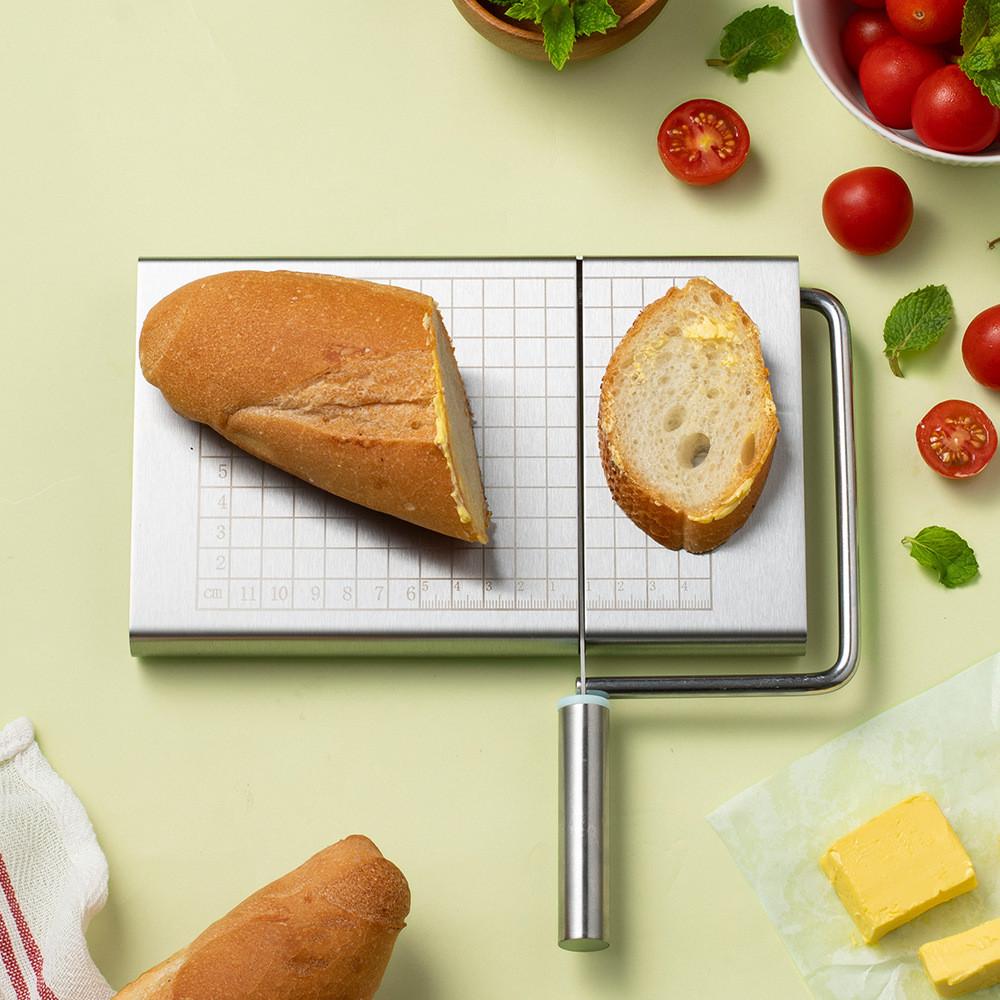 Stainless Steel Cheese Cutter With Measurement For Home Cooking And Holiday Gifts