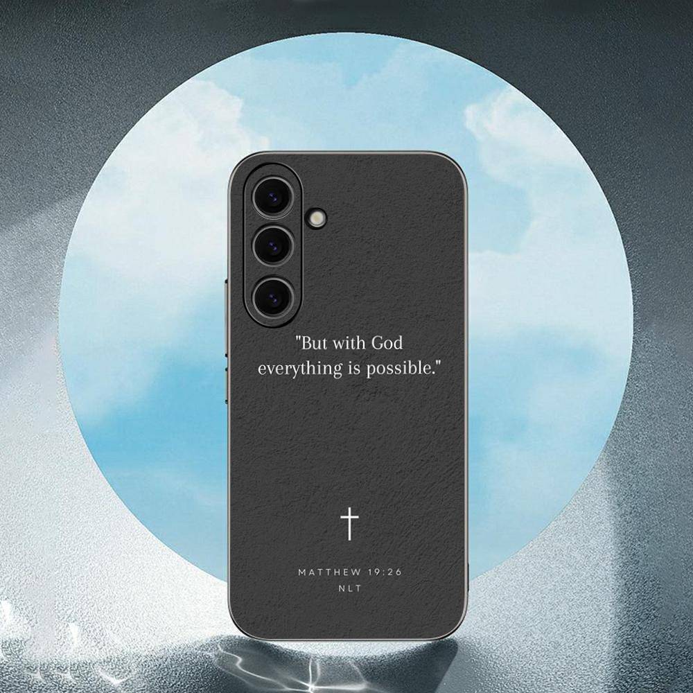 Jesus Bible Verse Gods Plan For Samsung Galaxy S25 S24 S23 Ultra S22 S21 Plus S20 Black Soft Silicone Protective Case
