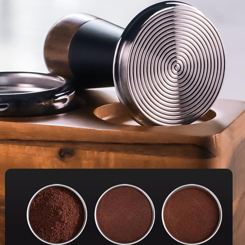51/53/58MM Walnut Wood Espresso Tamper Manual Press Coffee Tamper Constant Pressure Coffee Hammer Home Cafe Accessories Tools