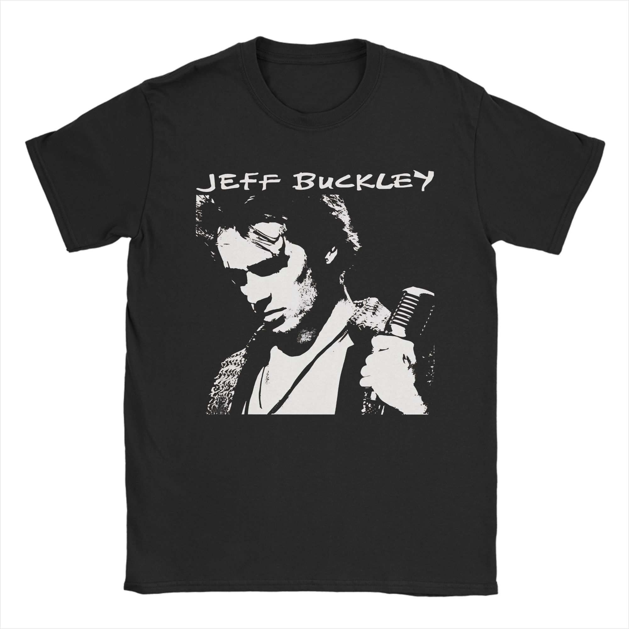 New Arrival Jeff Buckley Music Tour T Shirt For Unisex  Cotton T-shirts Short Sleeve Tops S
