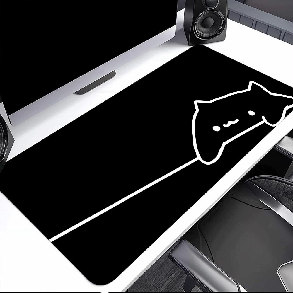 Bongo Cat with Paws In the Corner T Mouse Pad Large Desk Mat Keyboard Ergonomic Office Rubber PC Non-slip Anti-fray Home Custom