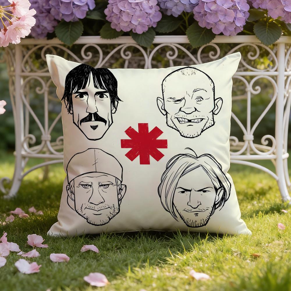 Band R-Red Hot C-Chili Peppers Cushion Cover Home & Car Dual-Scene Pillow Cover: Reversible for Premium Comfort