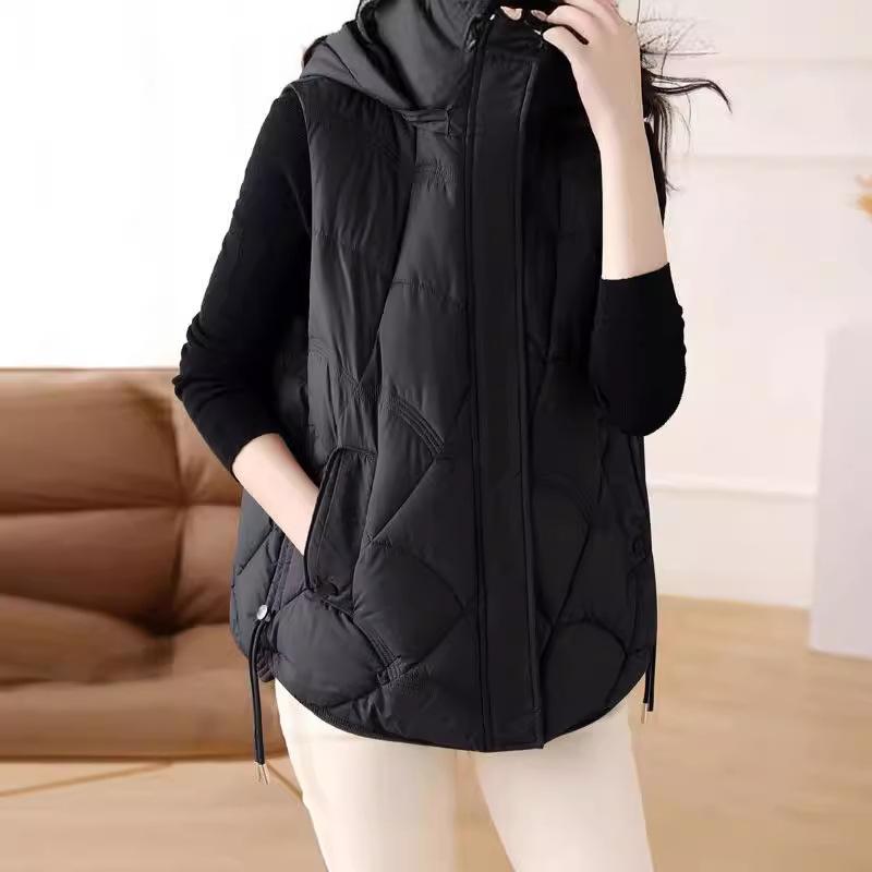 Down cotton vest women's autumn and winter new loose fashion foreign style versatile niche warm vest cotton jacket