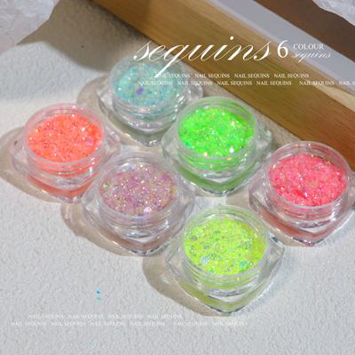1 Box Super Shiny Highlight Nail Glitter Sequins Shining Flakes Powder Paillette Nail Art Decoration