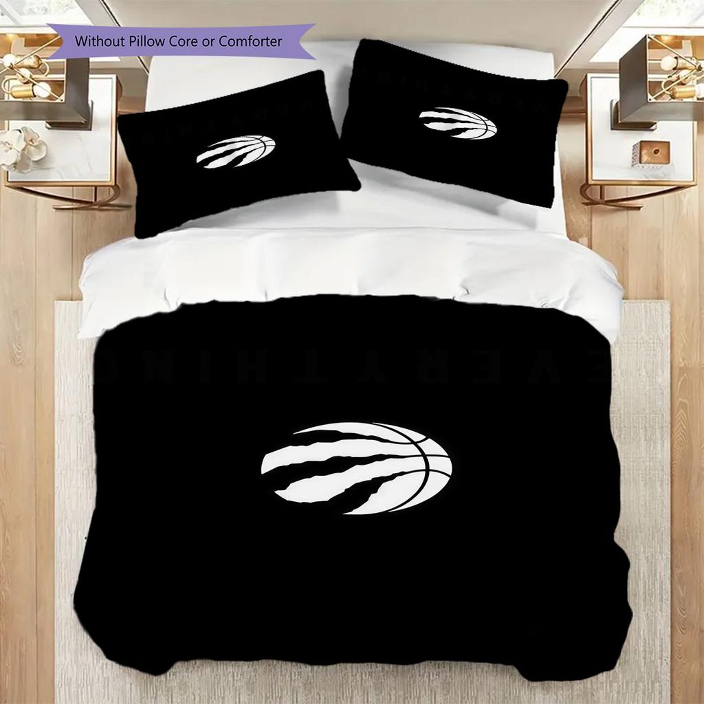 Toronto Raptors Passion Court Bedding(1 * Duvet Cover + 2 * Pillowcase, Without core)Soft and Comfortable Duvet Cover and Pillowcase