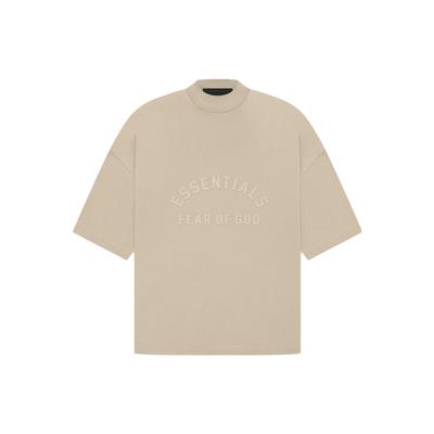 Essentials Tee Dusty Beige Unisex Tops Tan 125SP232005F