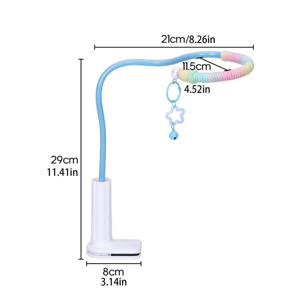 Bird Stand Parrot Stand Cockatiel Toys With Bell Non-Slip Conure Training Accessories For Parakeet Cage Indoor Play