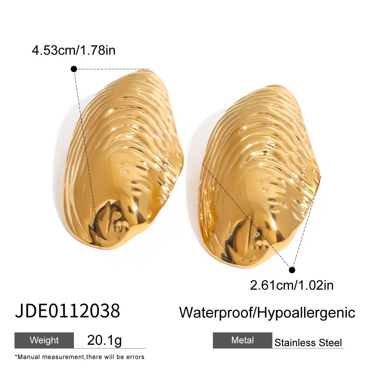 Jiedin European and American titanium steel ear earrings earrings do not fade jewelry stainless steel earrings