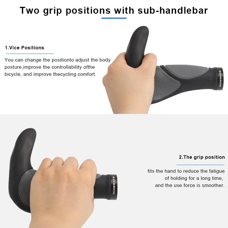 Bicycle Grips TPR Rubber Integrated Alluminium Alloy Single Locking Bike Handlebar Cover Anti-Skid Shock Absorption Cycling Grip