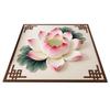 Lotus Area Rug Non-slip Washable Flower Indoor Floor Mat Chinese Style Lotus Carpet Living Room Bedroom Office Home Decoration
