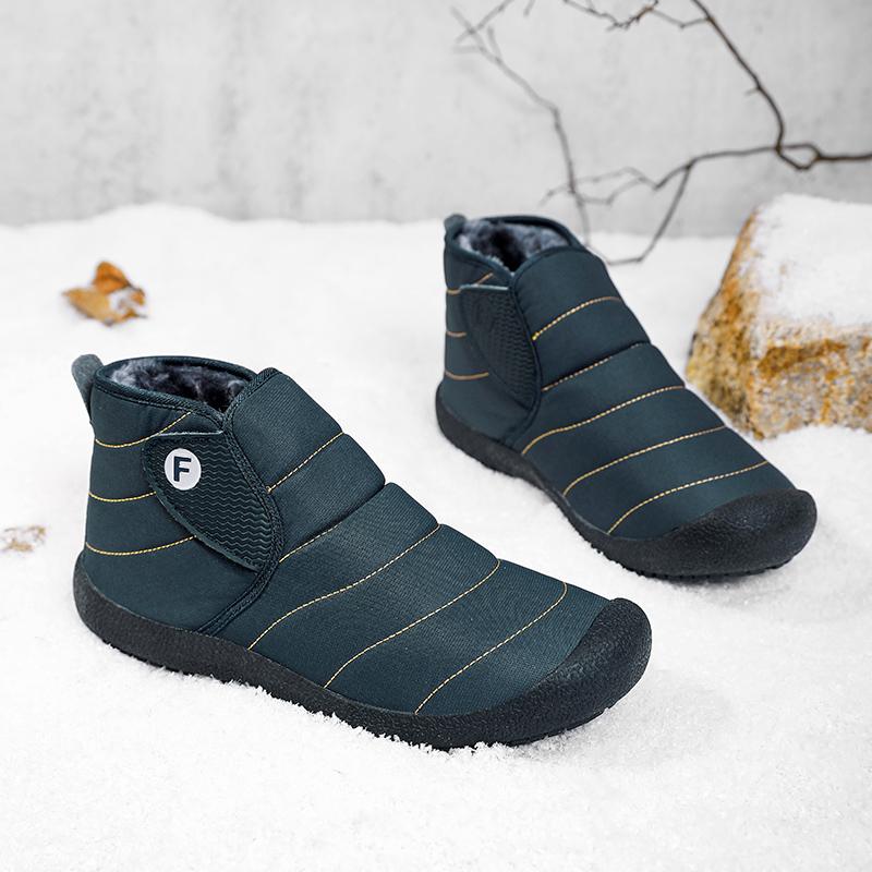 Women's Winter Boots Unisex Snow Shoes Mens Outdoor Shoes Warm Slip On Fur Lined Slippers Comfortable