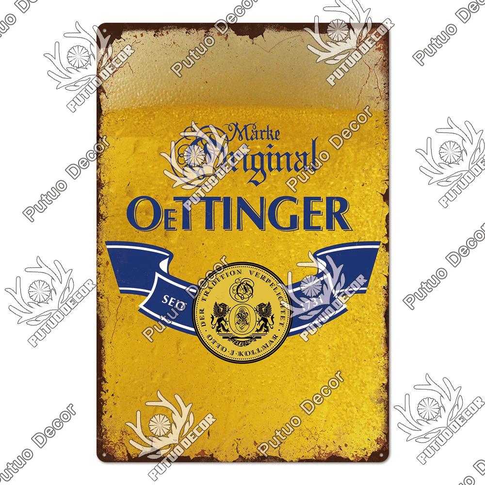 Putuo Decor Germania Beer Brand Metal Sign Plaque Metal Vintage Tin Sign pentru Bar Pub Man Cave Kitchen Club Bar Wall Decor Home
