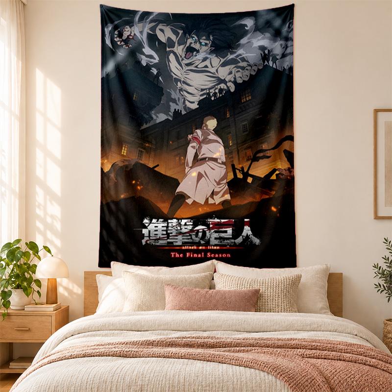 Attack On Titan Tapestry Highquality for Decorating Living Room Bedroom Dorm Walls Ideal As Bedroom Wallart Orholiday Gift