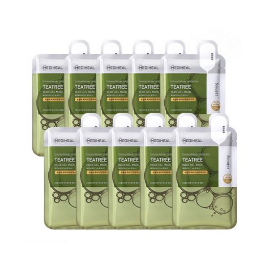 MEDIHEAL Tea Tree Nude Gel Mask Soothing & Hydrating Sheet Mask 10pcs