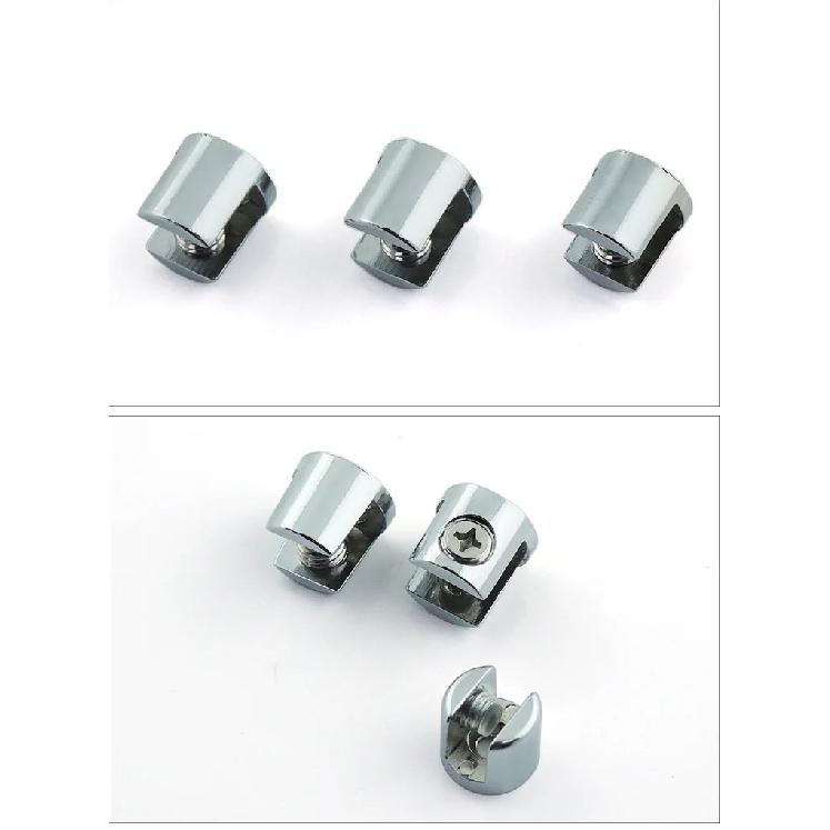 4pcs Glass Clamp Glass Plated Brackets Zinc Alloy Chrome finish Shelf Holder Support Brackets Clamps For 6-8mm/ 8-10mm/ 10-12mm