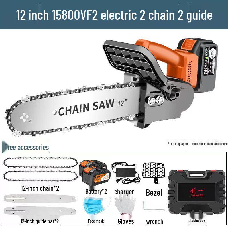 Chuangyi 6" & 12" Cordless Electric Chainsaw for Tree Logging and Woodworking