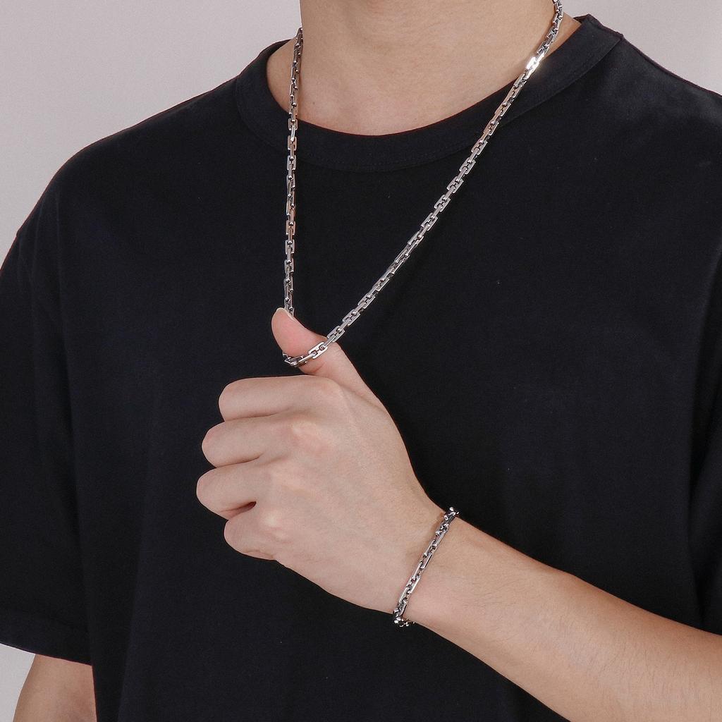 KALEN 5mm 4 Color Geometry Link Chain Bracelet & Necklace Jewelry Set Men Women Stainless Steel 304 Fashion New In Accessories