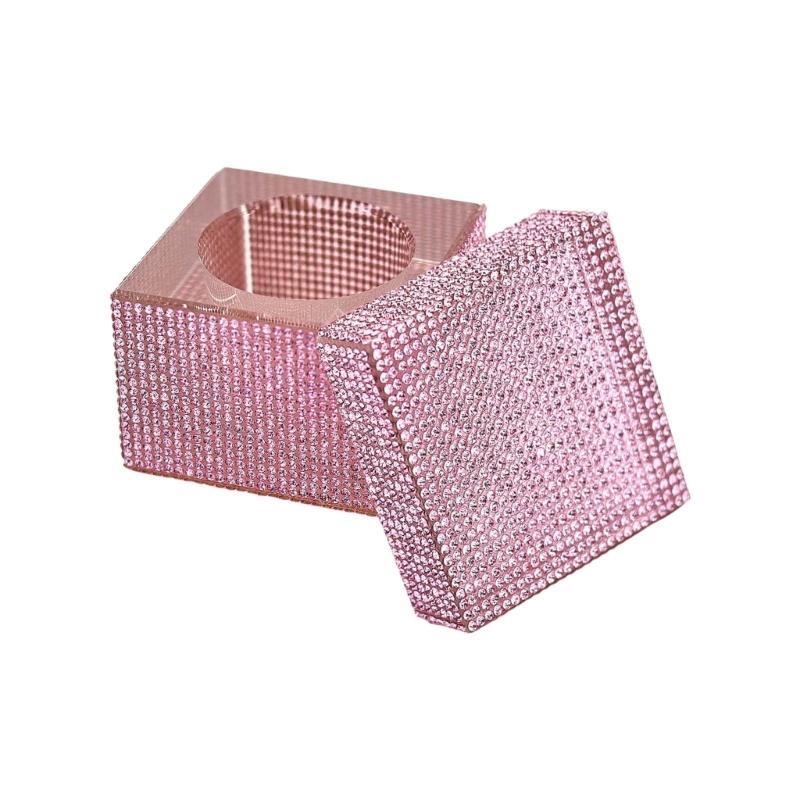 Multifunktionale Nailart-Tasse mit Strassdekoration zur Pinselreinigung und Schmuckpräsentation, zartes Aussehen