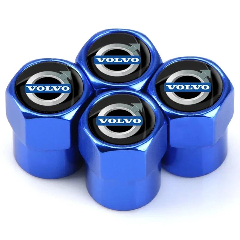 nwvfk6 4Pcs Car Valve Caps Wheel Tires Air Tyre Stem Protective Cover For Volvo XC90 XC60 D5 D2 S90 S80 S70 T5 T6 T8 V40 V60 V50 D6
