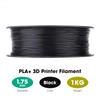 eSUN PLA+ 1.75mm Black 3D Printer Filament Corn Grain Refining Material 1KG Spool (2.2lbs) Dimensional Accuracy +