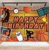 Boy's birthday party, basketball court theme, background decoration, passionate sports meet, photography props, posters, banners