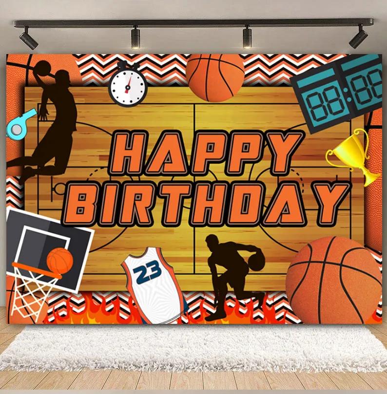 Boy's birthday party, basketball court theme, background decoration, passionate sports meet, photography props, posters, banners