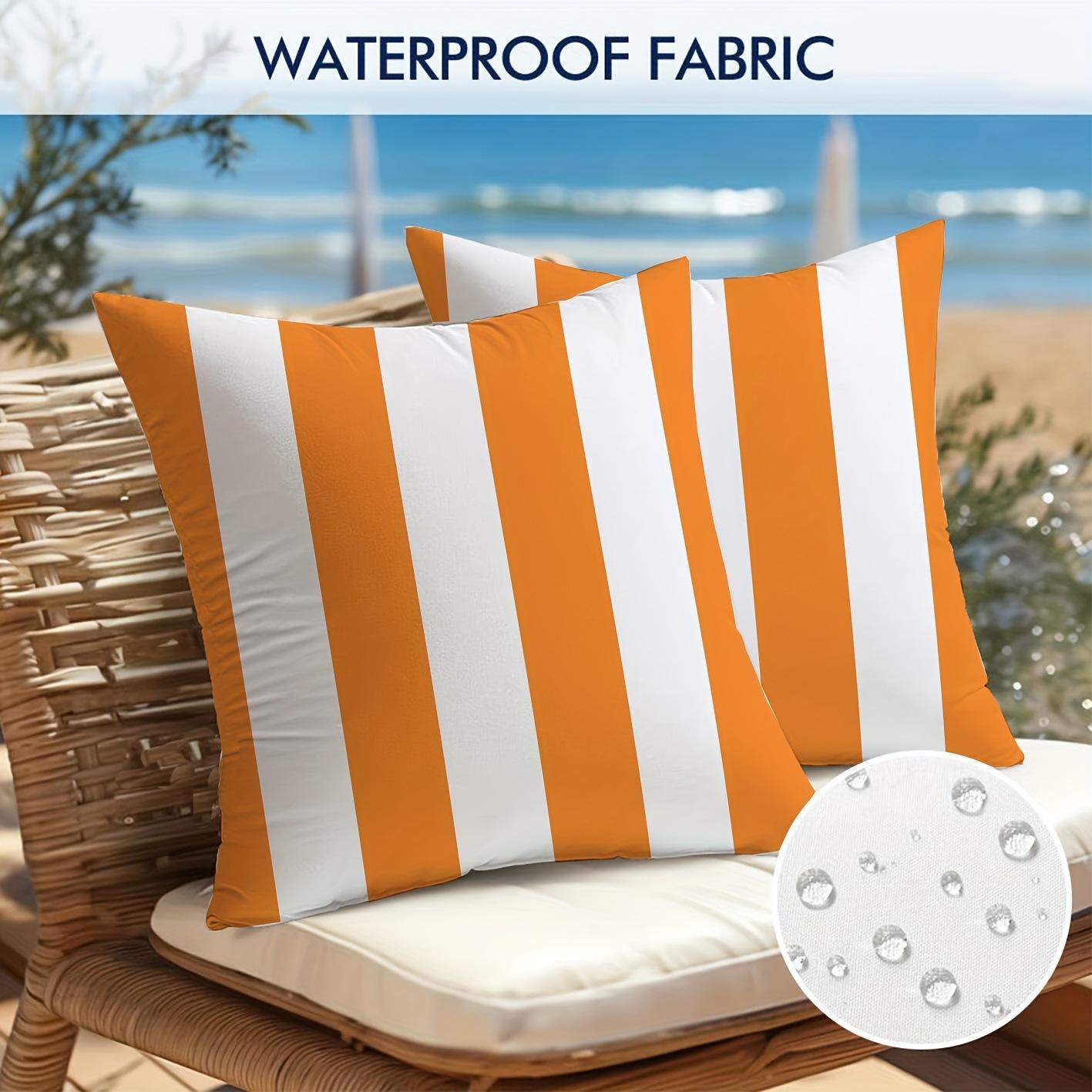 

Waterproof Wave Width Bar Cushion Cover 30x50/45x45cm Island Holiday Lifestyle Outdoor Garden Chair Pillow Case Home Decoration 45x45cm