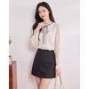 IEF French Style Ruffled Blouse and Skirt Set