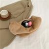 New autumn and winter contrasting colors, portable shoulder bag, underarm bag, simple casual plush bag, fashionable