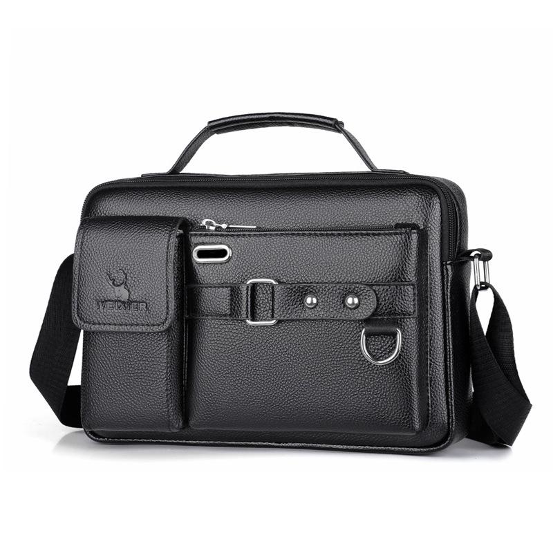 

Vintage Leather Women s Crossbody Bag, Fashionable Men s Business Commuting Shoulder Bags, Large Capacity Multi Pocket Handbag