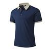 Polo estiva da uomo, T-shirt pullover a maniche corte in seta ghiaccio ampia, Vestibilità slim, Stile business estivo, Polo casual a mezza manica da uomo