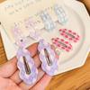 1pc Fashion Hair Ornament Clouds Hair Clips Sweet Headwear Grid Bang Clip INS Style Hairpin Girls