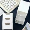 3-Tier Cosmetic Storage Box Organizer With Drawers Multifunctional Countertop Storage For Jewelry Office Supplies