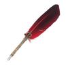 Quill Pen Zinc Alloy High Smoothness Elegant Colors European Retro Style Feather Pen for Writing Drawing Red