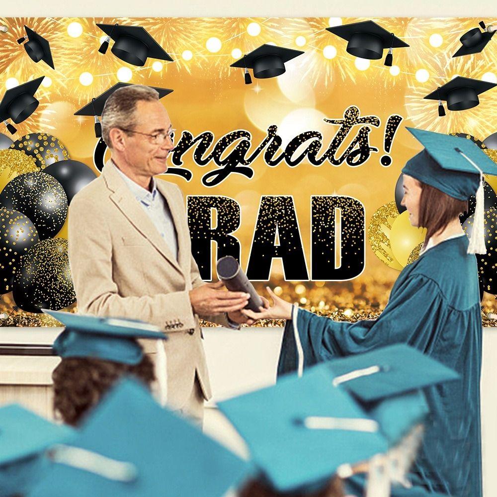 Congrats Grad Graduation Season Background Bachelor Hat Happy Graduation Banner  Photo Booth