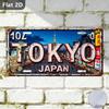 AL Bord Vintage Duurzaam Metalen Bord Wanddecoratie Tokyo Japan Stadsgezicht Huis Kantoor Bar Man Cave Wandkunst