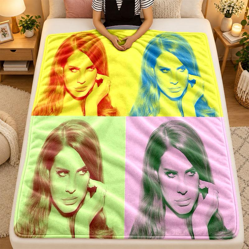 Coperta di FlanellaLana Del Rey Coperta Calda Morbida per Divano Letto Interno Soggiorno