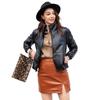 Cappotto Corto Autunnale e Invernale da Donna in Ecopelle, Imbottito in Cotone Spesso, Moda Commuter, Completo Pane