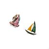 Sailboat Figurine Table Sign Iron Sculpture Party Decoration Acrylic Desktop Ornament Suitable for
