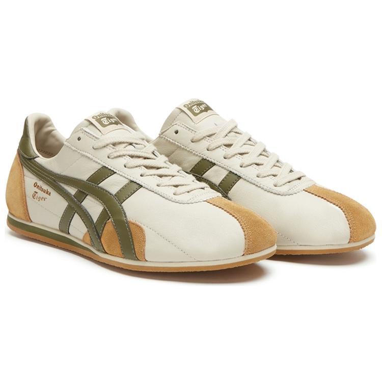ONITSUKA TIGER Runspark Beige Olive Green Mustard Yellow Unisex Sneakers Cream 1183B480-200