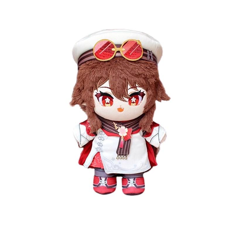 Boneca de Pelúcia Hu Tao de Anime Fã 20cm Troca de Roupa Genshin Impact Almofada Macia de Pelúcia Brinquedos de Pelúcia Hutao Presentes de Feriado Aniversário