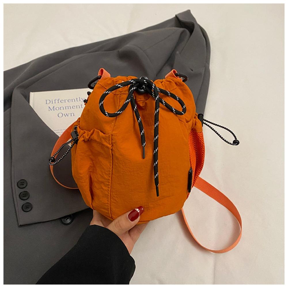 Handbag Drawstring Bucket Bag Purse Small Crossbody Bag Sweet Nylon Shoulder Bag  Travel