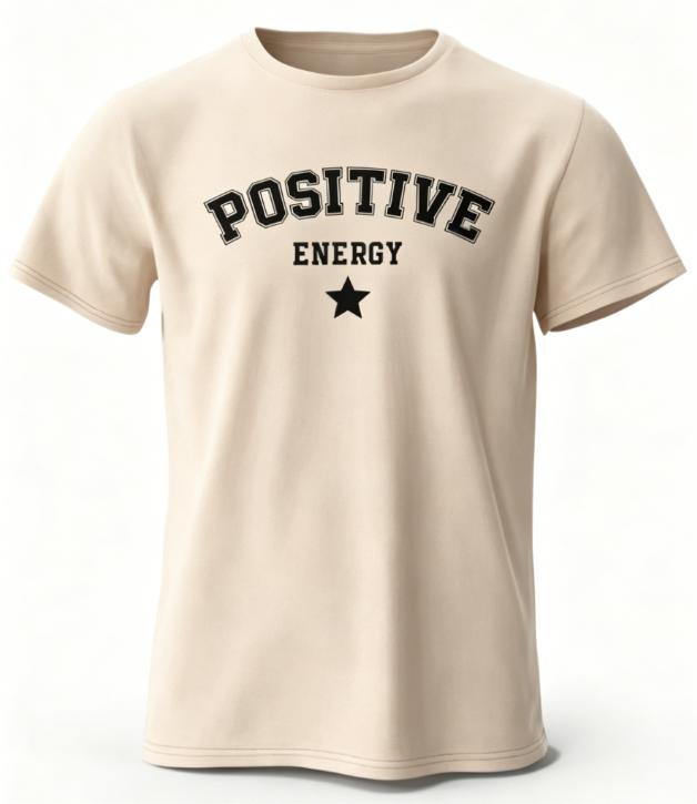 Summer Unisexs Pure Cotton Shortsleeved Positive Energy Tshirt Fashionable Urban Streetwear Creating A Stylish Summer Look